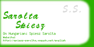 sarolta spiesz business card